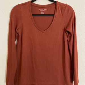 V neck long sleeve